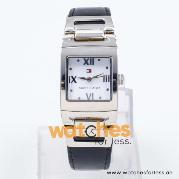 Tommy Hilfiger Women’s Quartz Black & White Leather Strap White Dial 24mm Watch 1780993 UAE DUBAI AJMAN SHARJAH ABU DHABI RAS AL KHAIMA UMM UL QUWAIN ALAIN FUJAIRAH