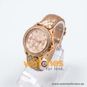 Juicy Couture Women’s Quartz Rose Gold Leather Strap Rose Gold Dial 38mm Watch 1901065