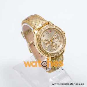 Juicy Couture Women’s Quartz Gold Leather Strap Champagne Dial 38mm Watch 1901062 UAE DUBAI AJMAN SHARJAH ABU DHABI RAS AL KHAIMA UMM UL QUWAIN ALAIN FUJAIRAH