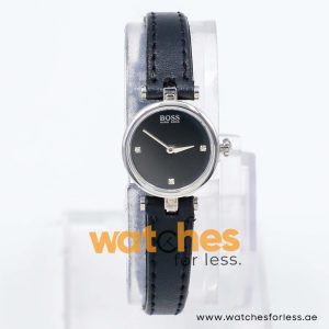 Hugo Boss Women’s Quartz Black Leather Strap Black Dial 20mm Watch 1502278 UAE DUBAI AJMAN SHARJAH ABU DHABI RAS AL KHAIMA UMM UL QUWAIN ALAIN FUJAIRAH