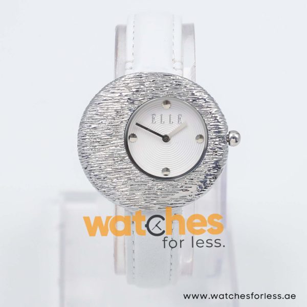 Elle Women’s Quartz Silver Grey Leather Strap White Dial 36mm Watch EL30042S01K UAE DUBAI AJMAN SHARJAH ABU DHABI RAS AL KHAIMA UMM UL QUWAIN ALAIN FUJAIRAH