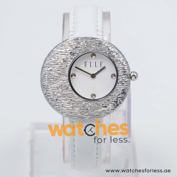 Elle Women’s Quartz Silver Grey Leather Strap White Dial 36mm Watch EL30042S01K UAE DUBAI AJMAN SHARJAH ABU DHABI RAS AL KHAIMA UMM UL QUWAIN ALAIN FUJAIRAH