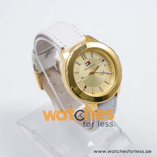 Tommy Hilfiger Women’s Quartz White Leather Strap Gold Dial 38mm Watch 1781431/2 UAE DUBAI AJMAN SHARJAH ABU DHABI RAS AL KHAIMA UMM UL QUWAIN ALAIN FUJAIRAH