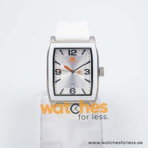 Hugo Boss Men’s Quartz White Silicone Strap Silver Sunray Dial 37mm Watch 1512684