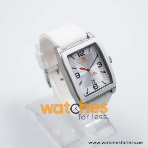 Hugo Boss Men’s Quartz White Silicone Strap Silver Sunray Dial 37mm Watch 1512684