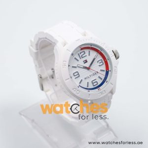 Tommy Hilfiger Men’s Quartz White Silicone Strap White Dial 46mm Watch 1790942