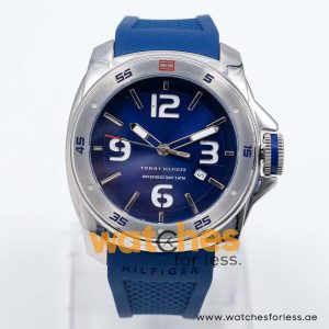 Tommy Hilfiger Men’s Quartz Blue Silicone Strap Blue Dial 46mm Watch 1790771