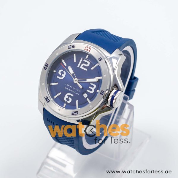 Tommy Hilfiger Men’s Quartz Blue Silicone Strap Blue Dial 46mm Watch 1790771