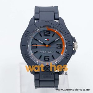 Tommy Hilfiger Men’s Quartz Grey Silicone Strap Grey Dial 46mm Watch 1790956 UAE DUBAI AJMAN SHARJAH ABU DHABI RAS AL KHAIMA UMM UL QUWAIN ALAIN FUJAIRAH