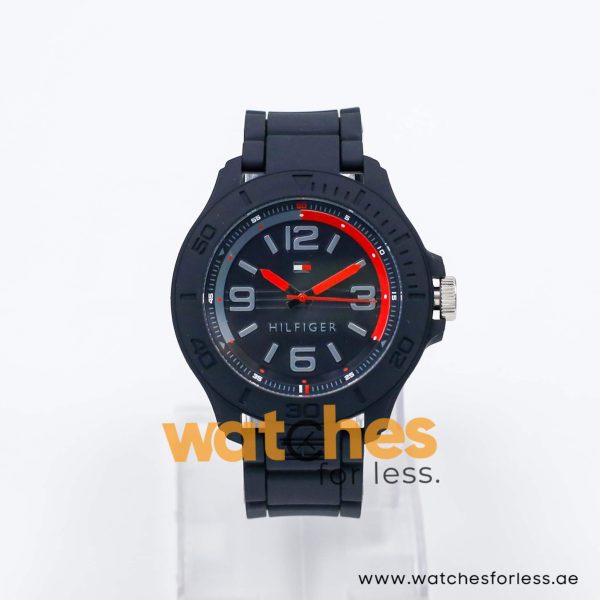 Tommy Hilfiger Men’s Quartz Black Silicone Strap Black Dial 46mm Watch 1790944 UAE DUBAI AJMAN SHARJAH ABU DHABI RAS AL KHAIMA UMM UL QUWAIN ALAIN FUJAIRAH