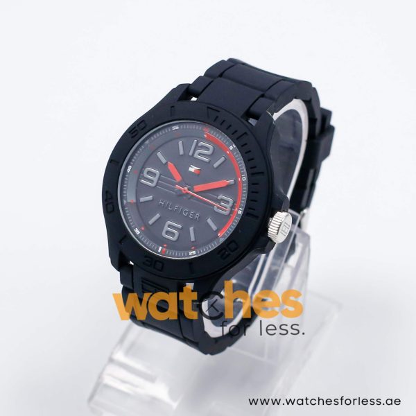 Tommy Hilfiger Men’s Quartz Black Silicone Strap Black Dial 46mm Watch 1790944 UAE DUBAI AJMAN SHARJAH ABU DHABI RAS AL KHAIMA UMM UL QUWAIN ALAIN FUJAIRAH