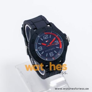 Tommy Hilfiger Men’s Quartz Black Silicone Strap Black Dial 46mm Watch 1790944 UAE DUBAI AJMAN SHARJAH ABU DHABI RAS AL KHAIMA UMM UL QUWAIN ALAIN FUJAIRAH