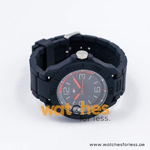 Tommy Hilfiger Men’s Quartz Black Silicone Strap Black Dial 46mm Watch 1790944 UAE DUBAI AJMAN SHARJAH ABU DHABI RAS AL KHAIMA UMM UL QUWAIN ALAIN FUJAIRAH