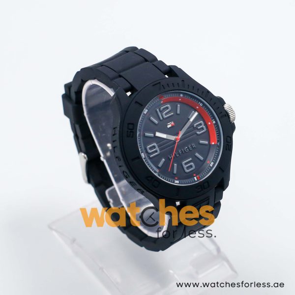 Tommy Hilfiger Men’s Quartz Black Silicone Strap Black Dial 46mm Watch 1790944/1