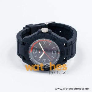 Tommy Hilfiger Men’s Quartz Black Silicone Strap Black Dial 46mm Watch 1790944/1