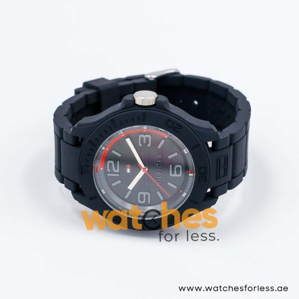 Tommy Hilfiger Men’s Quartz Black Silicone Strap Black Dial 46mm Watch 1790944/1