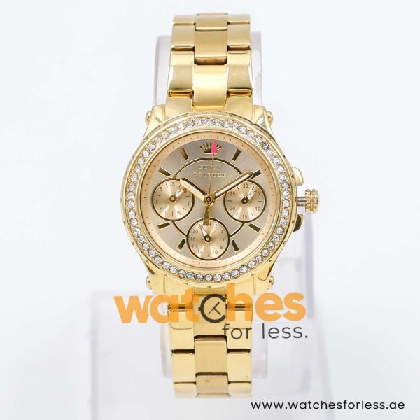 Juicy Couture Women’s Quartz Gold Stainless Steel Champagne Dial 32mm Watch 1901105 UAE DUBAI AJMAN SHARJAH ABU DHABI RAS AL KHAIMA UMM UL QUWAIN ALAIN FUJAIRAH