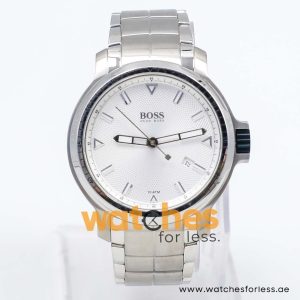 Hugo Boss Men’s Quartz Silver Stainless Steel White Dial 42mm Watch 1512102