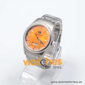 Hugo Boss Men’s Quartz Silver Stainless Steel Orange Dial 43mm Watch 1512838 UAE DUBAI AJMAN SHARJAH ABU DHABI RAS AL KHAIMA UMM UL QUWAIN ALAIN FUJAIRAH