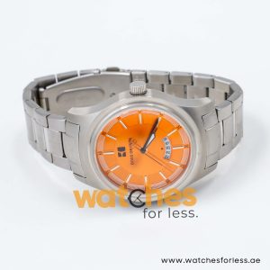 Hugo Boss Men’s Quartz Silver Stainless Steel Orange Dial 43mm Watch 1512838 UAE DUBAI AJMAN SHARJAH ABU DHABI RAS AL KHAIMA UMM UL QUWAIN ALAIN FUJAIRAH