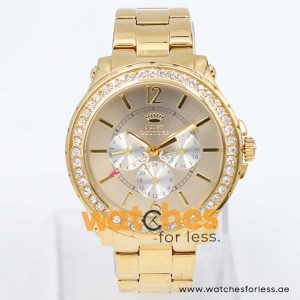 Juicy Couture Women’s Quartz Gold Stainless Steel Champagne Dial 43mm Watch 1901082