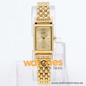 Coach Women’s Quartz Gold Stainless Steel Gold Dial 17mm Watch 14501588