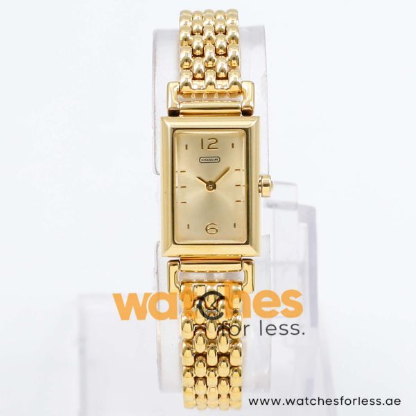 Coach Women’s Quartz Gold Stainless Steel Gold Dial 17mm Watch 14501588