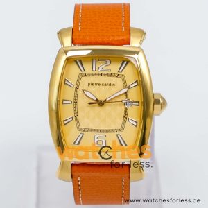 Pierre Cardin Men’s Quartz Orange Leather Strap Gold Dial 36mm Watch PC10028/G4 UAE DUBAI AJMAN SHARJAH ABU DHABI RAS AL KHAIMA UMM UL QUWAIN ALAIN FUJAIRAH