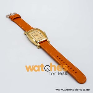 Pierre Cardin Men’s Quartz Orange Leather Strap Gold Dial 36mm Watch PC10028/G4