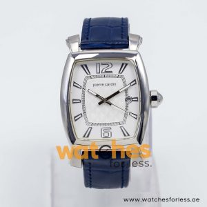 Pierre Cardin Men’s Quartz Blue Leather Strap White Dial 36mm Watch PC10028/W4 UAE DUBAI AJMAN SHARJAH ABU DHABI RAS AL KHAIMA UMM UL QUWAIN ALAIN FUJAIRAH