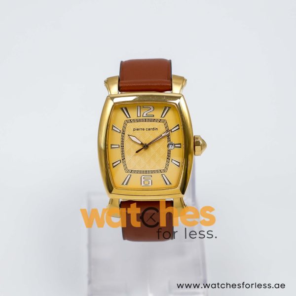 Pierre Cardin Men’s Quartz Dark Brown Leather Strap Gold Dial 36mm Watch PC10028/G10 UAE DUBAI AJMAN SHARJAH ABU DHABI RAS AL KHAIMA UMM UL QUWAIN ALAIN FUJAIRAH