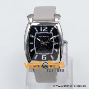 Pierre Cardin Men’s Quartz Light Grey Leather Strap Black Dial 36mm Watch PC10028/B1 UAE DUBAI AJMAN SHARJAH ABU DHABI RAS AL KHAIMA UMM UL QUWAIN ALAIN FUJAIRAH