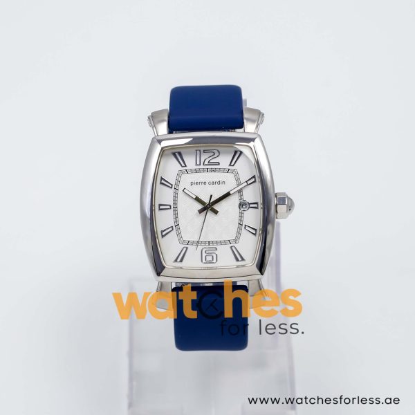 Pierre Cardin Men’s Quartz Blue Silicone Strap White Dial 36mm Watch PC10028/S1