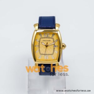 Pierre Cardin Men’s Quartz Dark Blue Leather Strap Gold Dial 36mm Watch PC10028/G8 UAE DUBAI AJMAN SHARJAH ABU DHABI RAS AL KHAIMA UMM UL QUWAIN ALAIN FUJAIRAH