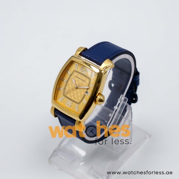 Pierre Cardin Men’s Quartz Dark Blue Leather Strap Gold Dial 36mm Watch PC10028/G8 UAE DUBAI AJMAN SHARJAH ABU DHABI RAS AL KHAIMA UMM UL QUWAIN ALAIN FUJAIRAH