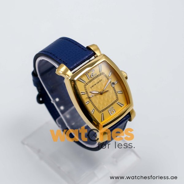 Pierre Cardin Men’s Quartz Dark Blue Leather Strap Gold Dial 36mm Watch PC10028/G8 UAE DUBAI AJMAN SHARJAH ABU DHABI RAS AL KHAIMA UMM UL QUWAIN ALAIN FUJAIRAH