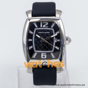 Pierre Cardin Men’s Quartz Black Silicone Strap Black Dial 36mm Watch PC10028/BB UAE DUBAI AJMAN SHARJAH ABU DHABI RAS AL KHAIMA UMM UL QUWAIN ALAIN FUJAIRAH