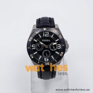 Fossil Men’s Quartz Black Leather Strap Black Dial 45mm Watch BQ1723/B1