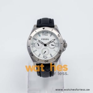 Fossil Men’s Quartz Black Leather Strap White Dial 45mm Watch BQ2021/W3 UAE DUBAI AJMAN SHARJAH ABU DHABI RAS AL KHAIMA UMM UL QUWAIN ALAIN FUJAIRAH