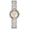 Versace Women’s Quartz Swiss Made Silver Stainless Steel Silver Dial 28mm Watch VET300621