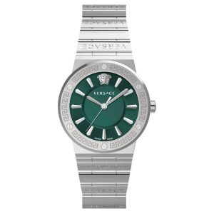 Versace Women’s Quartz Swiss Made Silver Stainless Steel Green Dial 38mm Watch VEVH00920 UAE DUBAI AJMAN SHARJAH ABU DHABI RAS AL KHAIMA UMM UL QUWAIN ALAIN FUJAIRAH