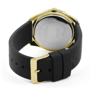 Guess Women’s Quartz Black Silicone Strap Champagne Dial 40mm Watch W0911L3 UAE DUBAI AJMAN SHARJAH ABU DHABI RAS AL KHAIMA UMM UL QUWAIN ALAIN FUJAIRAH