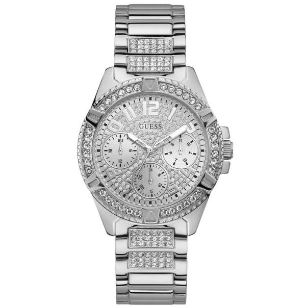 Guess Women’s Quartz Silver Stainless Steel Silver Dial 40mm Watch W1156L1 UAE DUBAI AJMAN SHARJAH ABU DHABI RAS AL KHAIMA UMM UL QUWAIN ALAIN FUJAIRAH