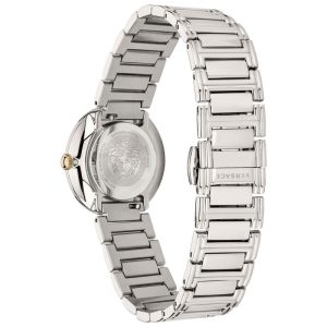 Versace Women’s Quartz Swiss Made Silver Stainless Steel Silver Dial 28mm Watch VET300621