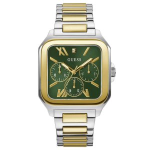 Guess Men’s Quartz Two Tone Stainless Steel Green Dial 42mm Watch GW0631G1 UAE DUBAI AJMAN SHARJAH ABU DHABI RAS AL KHAIMA UMM UL QUWAIN ALAIN FUJAIRAH