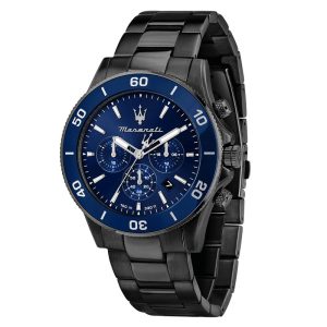 Maserati Men’s Quartz Grey Stainless Steel Blue Dial 43mm Watch R8873600005