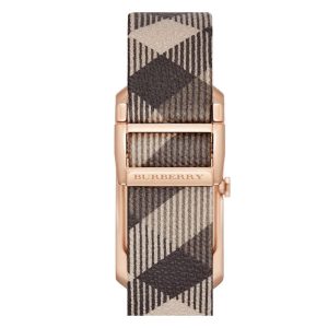 Burberry Women’s Swiss Made Quartz Multi Color Leather Strap Light Brown Dial 25mm Watch BU9408