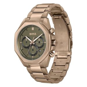 Hugo Boss Men’s Quartz Rose Gold Stainless Steel Green Dial 43mm Watch 1514019 UAE DUBAI AJMAN SHARJAH ABU DHABI RAS AL KHAIMA UMM UL QUWAIN ALAIN FUJAIRAH