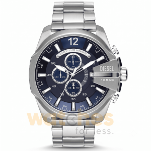 Diesel Men’s Quartz Silver Stainless Steel Blue Dial 51mm Watch DZ4417
