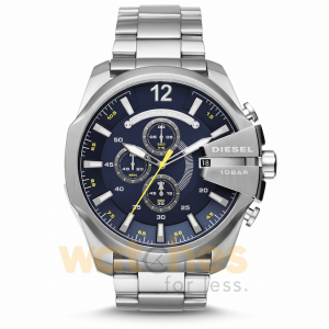 Diesel Men’s Quartz Silver Stainless Steel Blue Dial 51mm Watch DZ4465